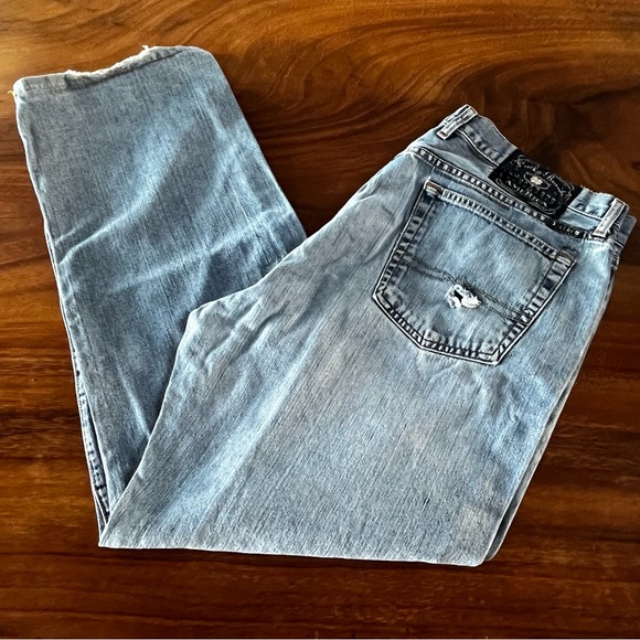 VINTAGE LUCKY BRAND Men’s Strait Loose Fit Dungaree Jeans Size 36 American Made - Picture 1 of 7